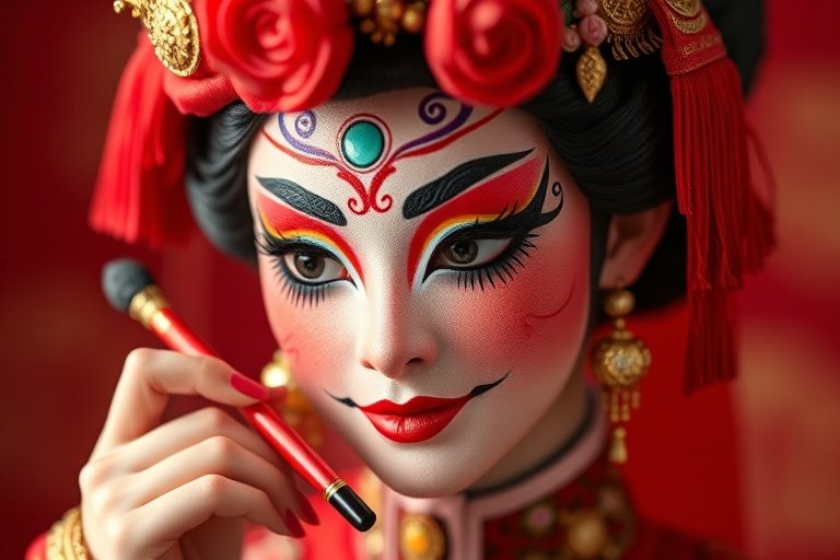 一姐影视-非遗传承：京剧脸谱绘制技艺
